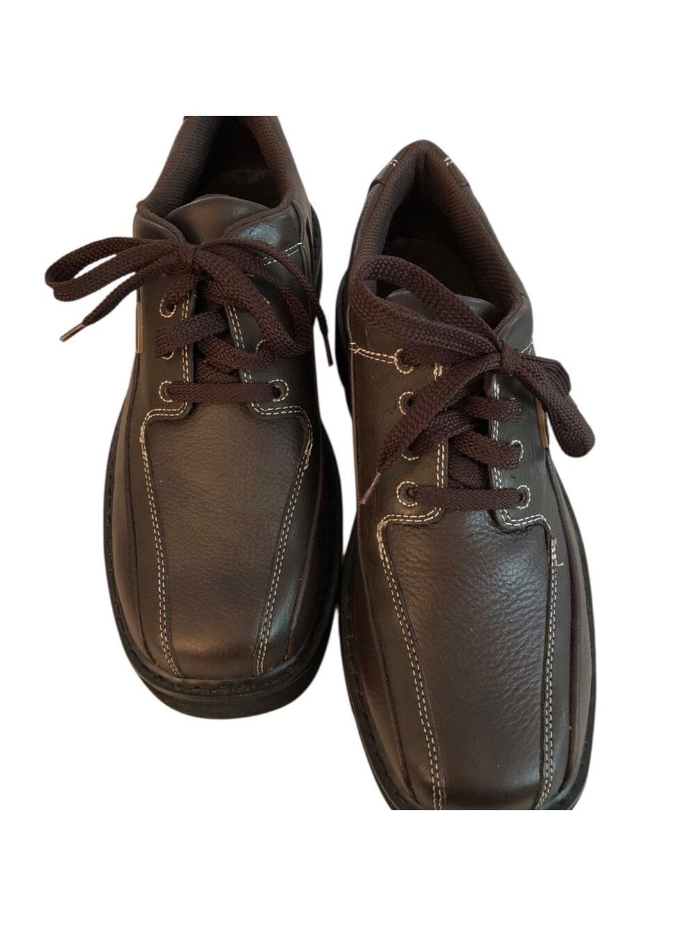 Sz 11.5 NY Lug Co Moc Toe Oxford Lugz Brown Leather Casual Shoes Y2K EUC